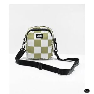 Vans Go Getter Green Checker Crossbody Bag